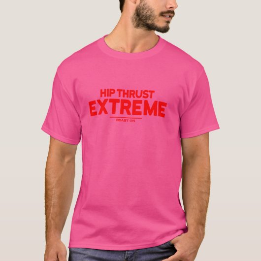Hip Thrust Extreme Rode Vrouwen Bodybuilding Gym W T-shirt (Voorkant)