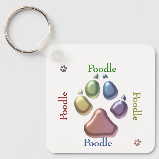 Hip to be Square Poodle Sleutelhanger (Voorkant)