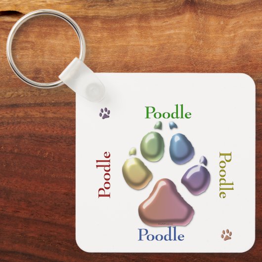Hip to be Square Poodle Sleutelhanger (Voorkant)