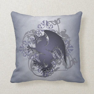 Hip Urban Fantasy Silver Griffin Pillow Kussen