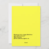 Hip Vakantie Grappig Retro Huisdier Hond Kerstfoto Feestdagenkaart (Achterkant)