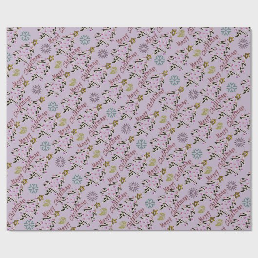 Hip vakantie - lavendelmist cadeaupapier (Vlak)