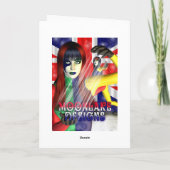 Hip Vervanging Hippie retro 60's kaart, psychedeli Kaart (Achterkant)