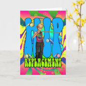 Hip Vervanging Hippie retro 60's kaart, psychedeli Kaart (Gele Bloem)