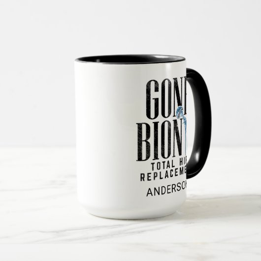 Hip vervanging viering krijgen snel goed mok (Voorkant rechts)