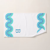 Hip Violet Blauwgroen Blue Turquoise Green Wave Pa Bad Handdoek (Handdoek)