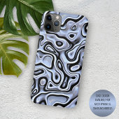 Hip Violet Blue Grey 3D Liquid Art Patroon Case-Mate iPhone Case