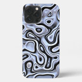 Hip Violet Blue Grey 3D Liquid Art Patroon iPhone Hoesje (Achterkant)