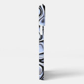 Hip Violet Blue Grey 3D Liquid Art Patroon iPhone Hoesje (Rechterkant)