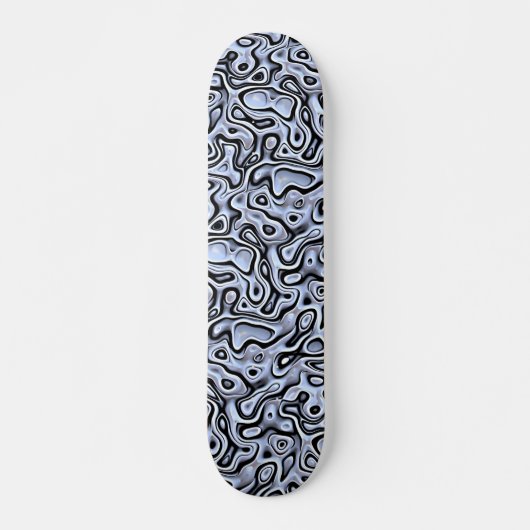 Hip Violet Blue Grey 3D Liquid Art Patroon Persoonlijk Skateboard (Voorkant)