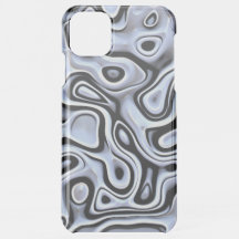 Hip Violet Blue Grey 3D Liquid Art Patroon