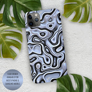 Hip Violette Blauwgrijs Zwart 3D Vloeibare Kunst P iPhone 16 Pro Max Hoesje