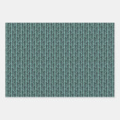 Hip Zee Glass Blauwgroen Groen Wit Abstract Zigzag Inpakpapier Vel (Voorkant 3)