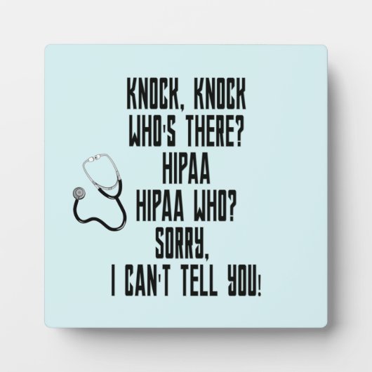 HIPAA-Humor Fotoplaat (Voorkant)