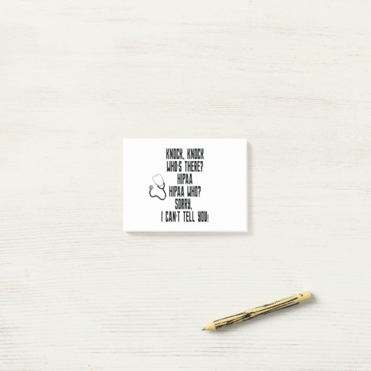 HIPAA-Humor Post-it® Notes (Op bureau)