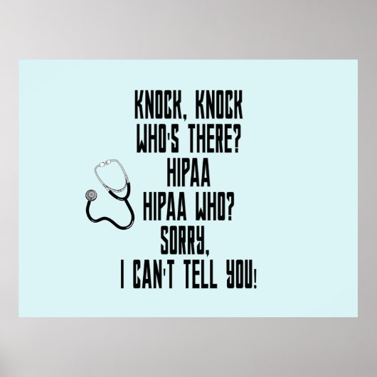 HIPAA-Humor Poster (Voorkant)
