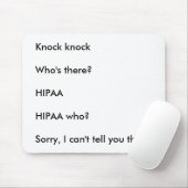 HIPAA Knock Knock Joke Muismat (Met muis)