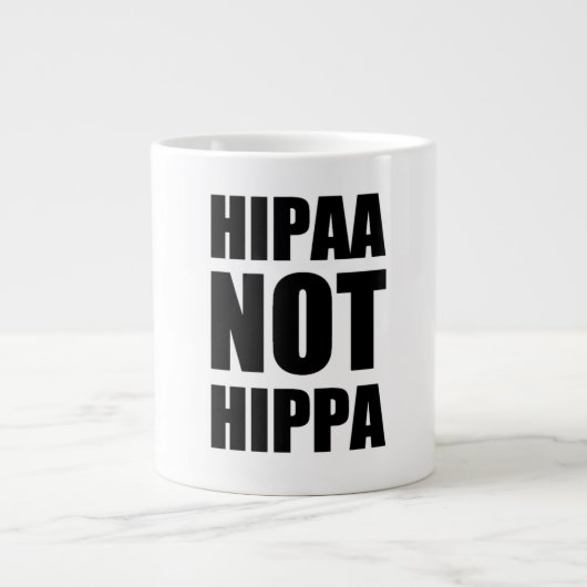 HIPAA niet HIPPA-Mok Grote Koffiekop (Voorkant)