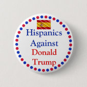 Hipanics tegen Donald Trump Button (Voorkant)