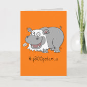 HipBOOpotamus - Halloween Hippo Wenskaart Kaart (Voorkant)