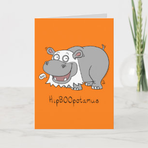 HipBOOpotamus - Halloween Hippo Wenskaart Kaart