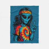 Hipe Alien Tie-dye Design  Fleece Deken (Voorkant)