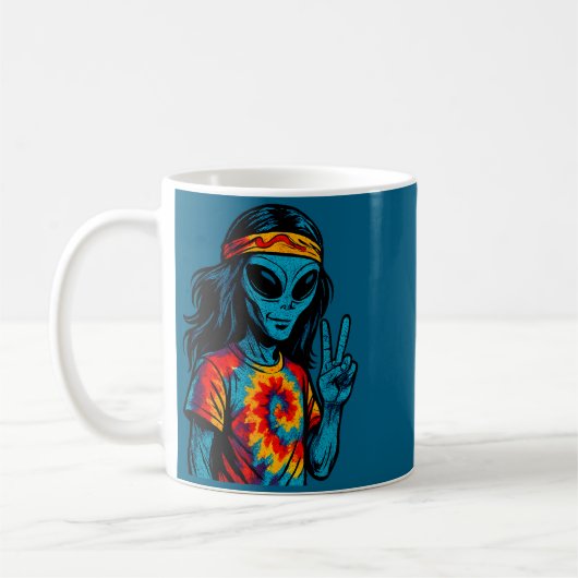 Hipe Alien Tie-dye Design  Koffiemok (Links)