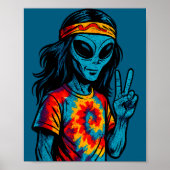 Hipe Alien Tie-dye Design Poster (Voorkant)