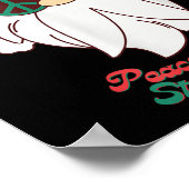 Hipe Santa Groovy Peace Sign Funny Christmas Poster (Hoek)