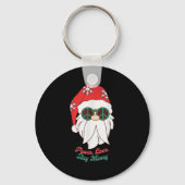 Hipe Santa Groovy Peace Sign Funny Christmas Sleutelhanger (Voorkant)