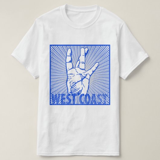 hiphop aan de westkust t-shirt (Design voorkant)