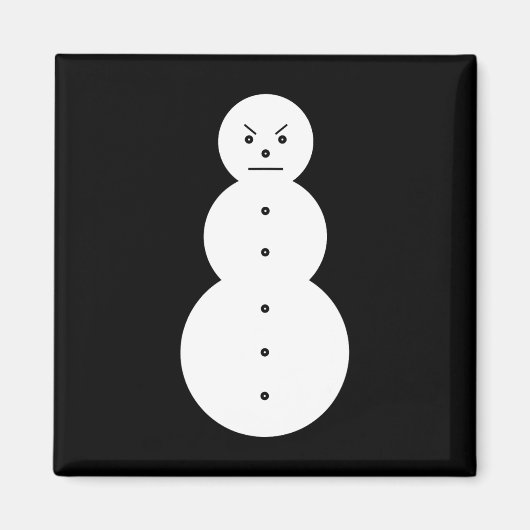 Hiphop Angry Snowman Kerstmis Magneet (Voorkant)