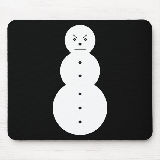 Hiphop Angry Snowman Kerstmis Muismat (Voorkant)