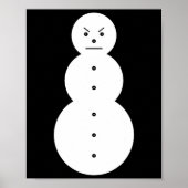 Hiphop Angry Snowman Kerstmis Poster (Voorkant)