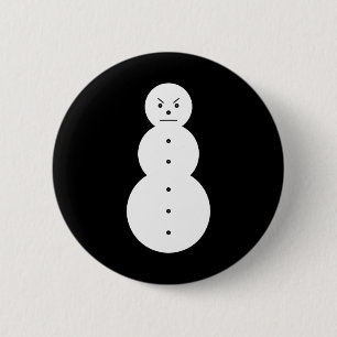 Hiphop Angry Snowman Kerstmis Ronde Button 5,7 Cm