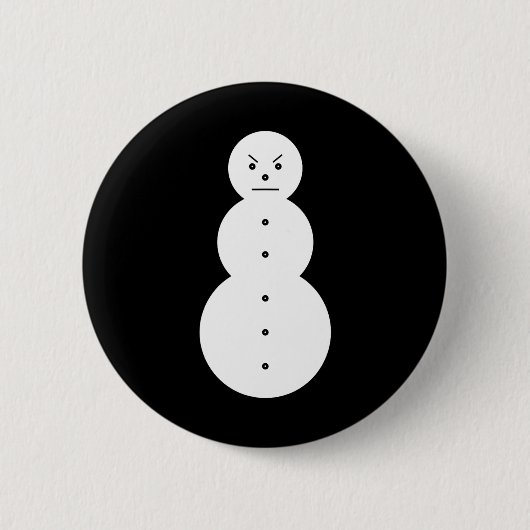 Hiphop Angry Snowman Kerstmis Ronde Button 5,7 Cm (Voorkant)