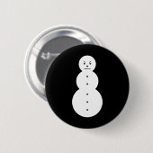 Hiphop Angry Snowman Kerstmis Ronde Button 5,7 Cm (Voorkant /achterkant)