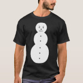 Hiphop Angry Snowman Kerstmis T-shirt (Voorkant)