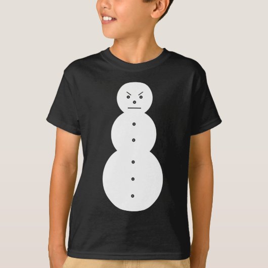 Hiphop Angry Snowman Kerstmis T-shirt (Voorkant)