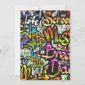Hiphop babyshower kaart uitnodiging (Achterkant)