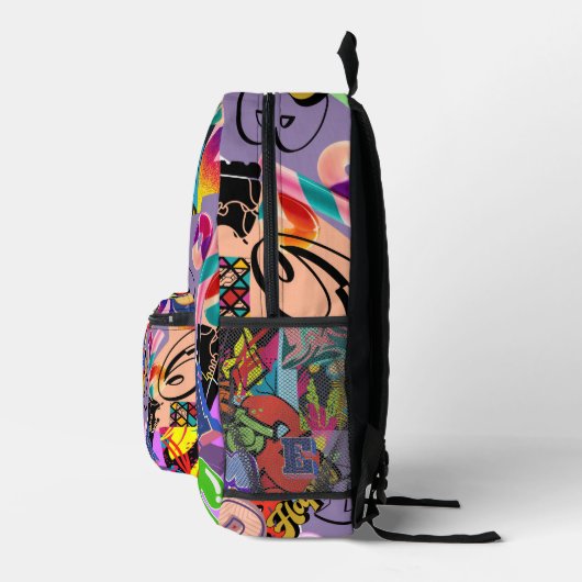 Hiphop backpack bedrukte rugzak (Rechts)