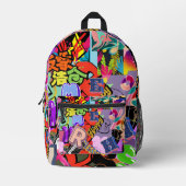 Hiphop backpack bedrukte rugzak (Voorkant)