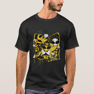 Hiphop Bee Team Grappige Muziek Insect Retro Vibes T-shirt