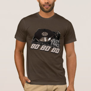 HIPHOP BO BO BO VERSLAAT SKILL LYRICS PLATENSPELER T-SHIRT