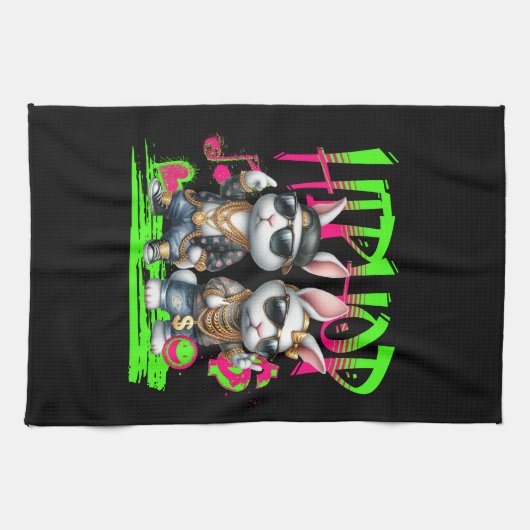 Hiphop Bunnies Theedoek (Horizontaal)