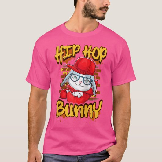 Hiphop Bunny Easter Shirt voor Peuter Boy Baseb (Voorkant)