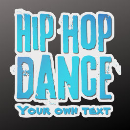 Hiphop dance muziek neon blauw sticker