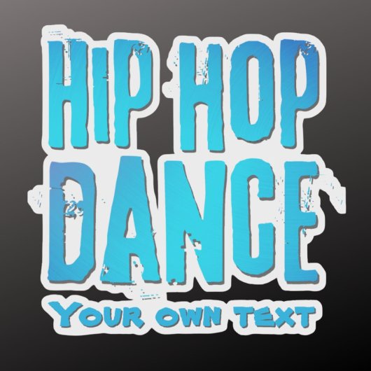 Hiphop dance muziek neon blauw sticker