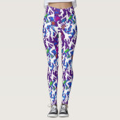 HipHop Dance Pattern.w B Paarse BG Leggings (Voorkant)