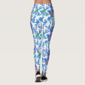 HipHop Dance Pattern.w L Blauw BG Leggings (Achterkant)
